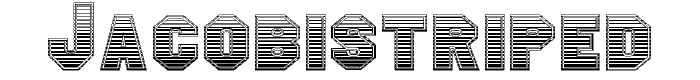 JacobiStriped font