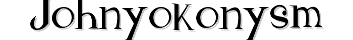 Johnyokonysm font