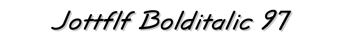 JottFLF-BoldItalic.97 font