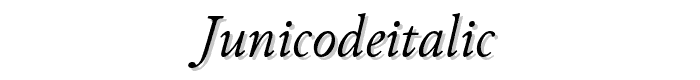 JunicodeItalic font