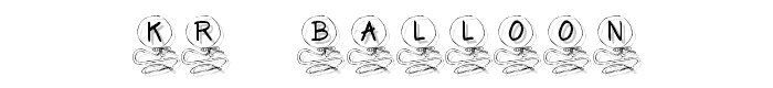 KR Balloon font