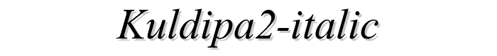 KULDIPA2%20Italic font