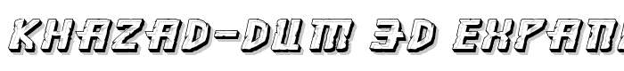 Khazad-Dum%203D%20Expanded%20Italic font