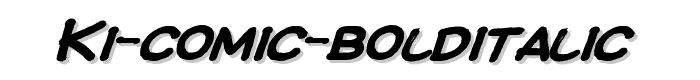 Vorschau von Ki%20Comic%20BoldItalic Schrift