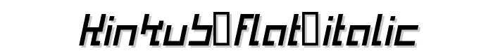 Kinkub flat Italic font