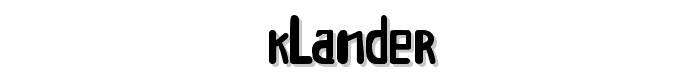 Klander font