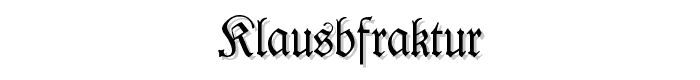 KlausBFraktur font