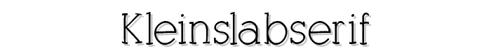 KleinSlabSerif font