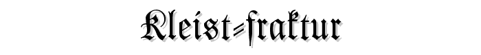 Kleist-Fraktur font