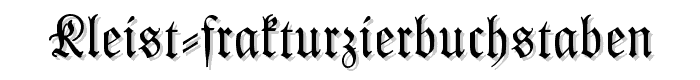Kleist-FrakturZierbuchstaben font