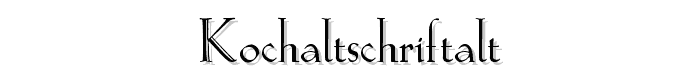 KochAltschriftAlt font