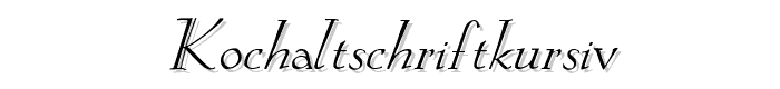 KochAltschriftKursiv font