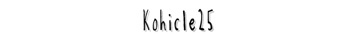 Kohicle25 font