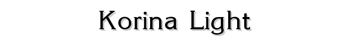 Korina-Light font