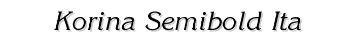 Korina-SemiBold-Ita font