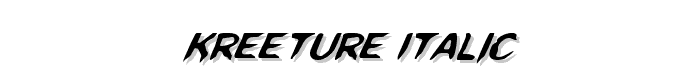 Kreeture%20Italic font