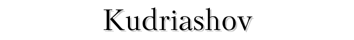 Kudriashov font