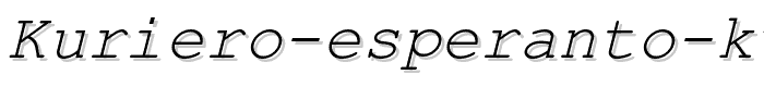 Kuriero Esperanto Kursiva font