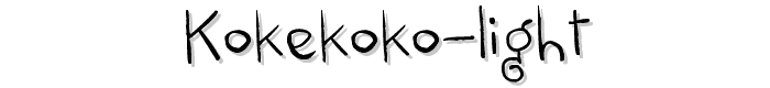 kokekoko%20light font