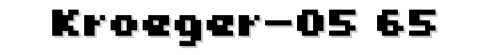 kroeger 05_65 font