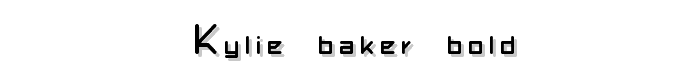 kylie baker Bold font