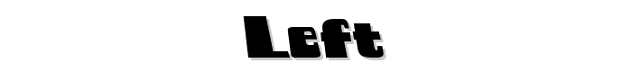 LEFt font