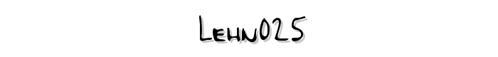 LEHN025 font