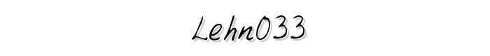 LEHN033 font