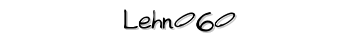 A preview of the LEHN060 font
