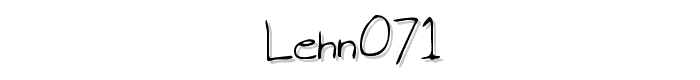 LEHN071 font