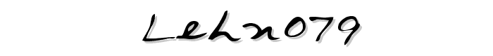 A preview of the LEHN079 font