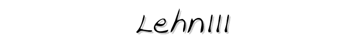 LEHN111 font