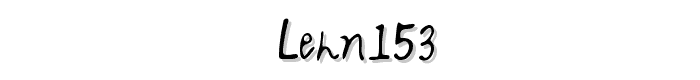 LEHN153 font