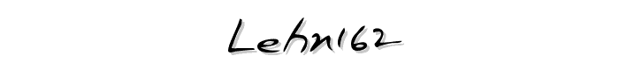 LEHN162 font