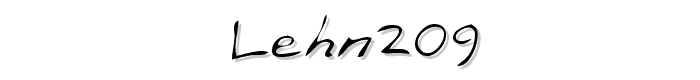 A preview of the LEHN209 font