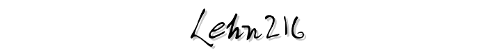 LEHN216 font