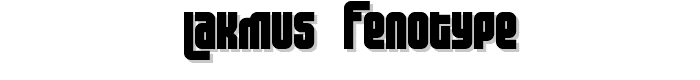 Lakmus%20%20Fenotype font