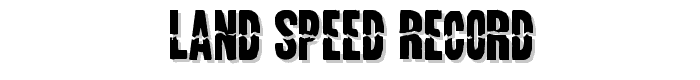 Land%20Speed%20Record font