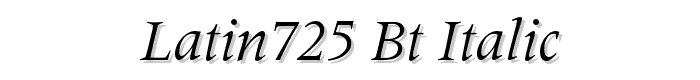Latin725%20BT%20Italic font