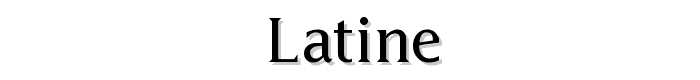Latine font