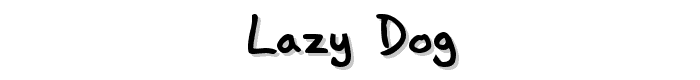 Lazy%20Dog font