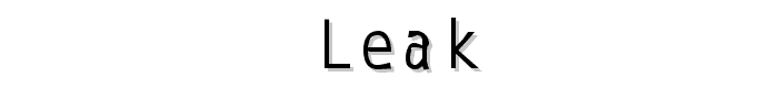 Leak font