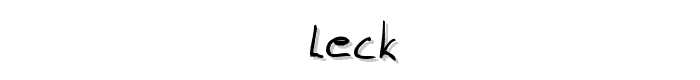 Leck font