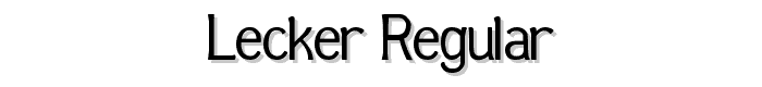 Lecker%20Regular font