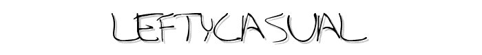 LeftyCasual font