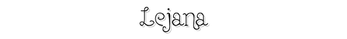 Lejana font