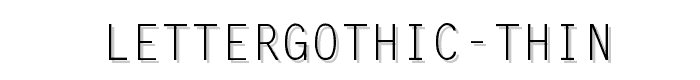 LetterGothic-Thin font