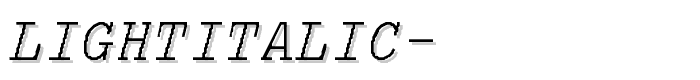 LightItalic-Light-Italic font