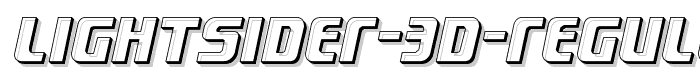 Lightsider 3D Regular font