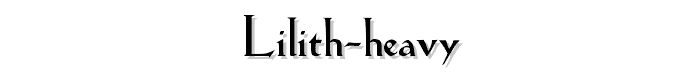 Lilith-Heavy font